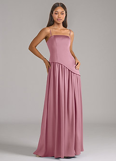 Azazie Adeline Bridesmaid Dresses Vintage Mauve A-Line Strapless Stretch Satin Convertible Dress image7