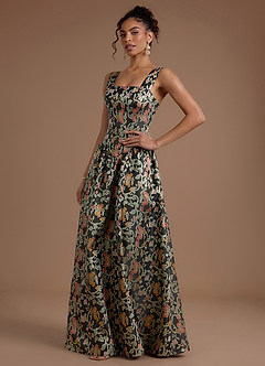 Maxi jurk Adele Middernachttuin image3