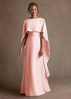 Azazie Marilla Klänningar till brudens mor Klä A-Line i Chiffong Plisserad Rodnande Rosa image4