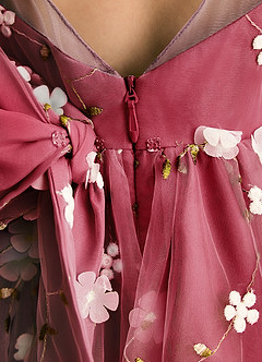 Azazie Elowen Flower Girl Dresses Scarlet A-Line Sweetheart Neckline Lace Dress image7
