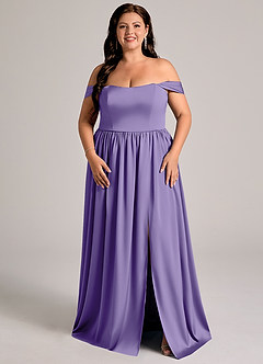 Azazie Calianna Bridesmaid Dresses Tahiti A-Line Off the Shoulder Stretch Satin Convertible Dress image6