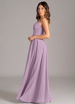 Azazie Amani Suknie dla druhen Linia A Pofałdowany Szyfon Do ziemi Sukienka image3