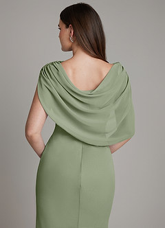 Azazie Hadley Bridesmaid Dresses Pistachio Mermaid Pleated Chiffon Dress image7