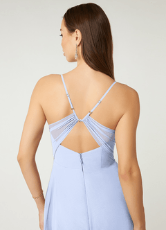 Azazie Minie Abiti da Damigella Abito A-Line in Chiffon Fiocco Ghiaccio image7