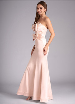 Ponny Rose Gold Strapless Mermaid Prom Dress image4