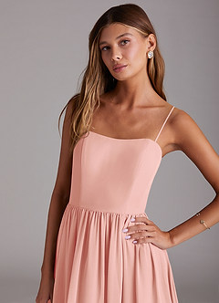 Azazie Calianna Bridesmaid Dresses Rosette A-Line Off the Shoulder Chiffon Convertible Dress image2
