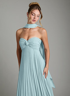 Azazie Tempest Vestidos de damas de honor Vestido Vidrio Marino de Gasa de Imperio Convertible con Corsé image8