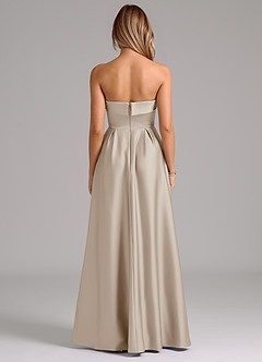Azazie Lucienne Bridesmaid Dresses Frost A-Line Strapless Stretch Satin Convertible Dress image7