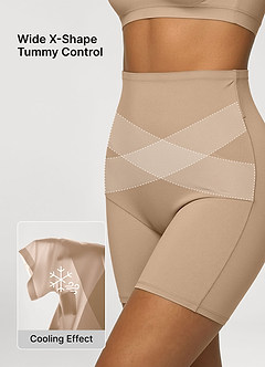 front Ultradünne, luftige Shapewear-Shorts mit Figurformung