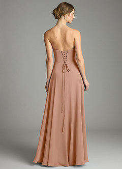 Azazie Ayla Abiti da Damigella Abito A-Line in Chiffon Scollo a Cuore Champagne Rosa image2