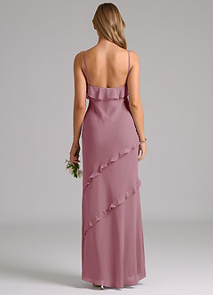 Azazie Nancie Bridesmaid Dresses Vintage Mauve Mermaid Ruched Chiffon Dress image2