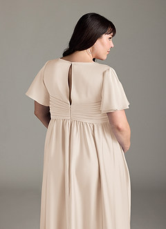 Azazie Verna Brautjungfernkleider für Schwangere A-Linie Gestreift Stretch-Satin Bodenlänge Kleid image10