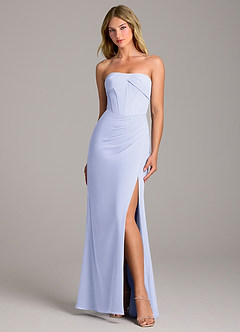 Azazie Chantel Bridesmaid Dresses Lavender Sheath Strapless Chiffon Convertible Dress image1