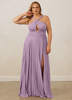 Christian Siriano Bridal for Azazie 1009 Bridesmaid Dresses Wisteria A-Line Pleated Chiffon Dress image11