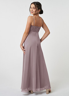 Azazie Sonya Junior Dusk A-Line Lace Chiffon Dress image4
