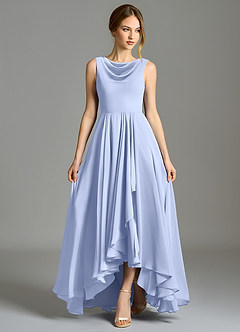 Azazie Wonderland Brautjungfernkleider A-Linie Plissee Chiffon Kleid Eis image4