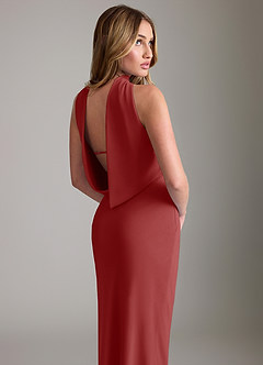 Azazie Lusinda Suknie dla druhen Syrena Zza ramienia Szyfon Do ziemi Sukienka image5