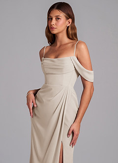 Azazie Johana Jurken voor bruidsmeisjes Converteerbaar Jurk van Chiffon met Zeemeermin Off the Shoulder Vorst image5