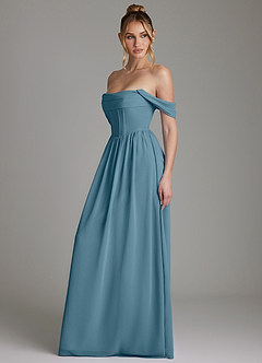 Azazie Caterina Bridesmaid Dresses Bermuda A-Line Corset Chiffon Dress image9