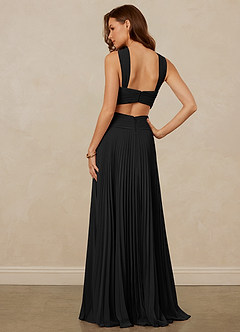Christian Siriano Bridal for Azazie 1009 Bridesmaid Dresses Black A-Line Pleated Chiffon Dress image4