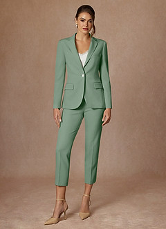 front Kennedy Matcha Structured Stretch Dress Pants