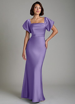 Azazie Lea Bridesmaid Dresses Tahiti Mermaid Off the Shoulder Stretch Satin Convertible Dress image1