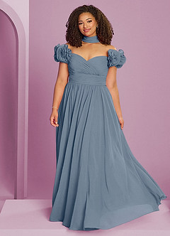 Barbie ♥ Azazie Bridesmaid Dresses Twilight A-Line Off the Shoulder Chiffon Convertible Dress image6