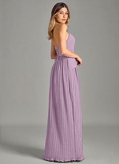 Azazie Becka Final Sale Wisteria A-Line Strapless Chiffon Dress image5