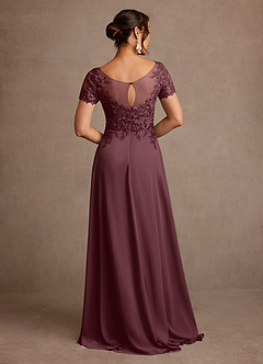 Azazie Alva Mother of the Bride Dresses Sangria A-Line Lace Dress image3