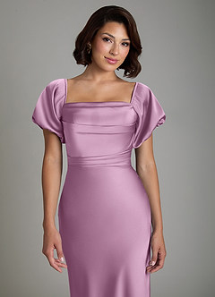 Azazie Lea Bridesmaid Dresses Wisteria Mermaid Off the Shoulder Stretch Satin Convertible Dress image7
