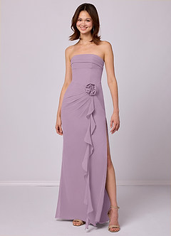 Barbie ♥ Azazie Bridesmaid Dresses Wisteria Sheath Strapless Chiffon Convertible Dress image3