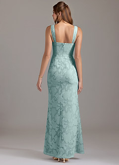 Azazie Denice Bridesmaid Dresses Mist Mermaid Pleated Floral Burnout Dress image5