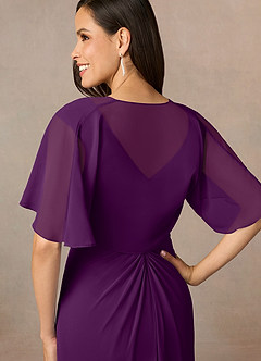 front Azazie Dopasowany kolor Salome Chiffon Wrap