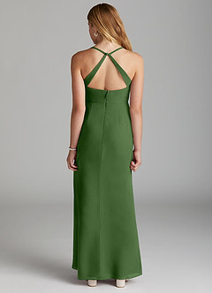 Azazie Becca Junior Olive Mermaid Chiffon Dress image4