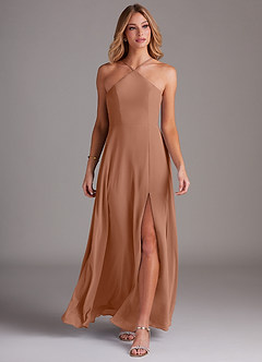 Azazie Bailey Suknie dla druhen Linia A Rozcięcie z boku Szyfon Do ziemi Sukienka image4