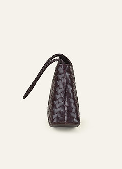 front Woven PU Leather Shoulder Bag