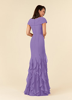 Azazie Bailora Abiti per la Madre della Sposa Abito Sirena in Chiffon Increspato Tahiti image3