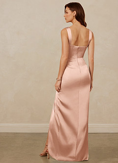 Christian Siriano Bridal for Azazie 1017 Bridesmaid Dresses Rose Gold Sheath Sweetheart Neckline Stretch Satin Dress image5