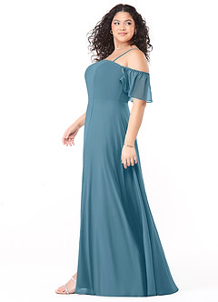 Azazie Sue Brudtärnklänningar Klänning av A-Line i Chiffong Av axeln Bermuda Konvertibel image9