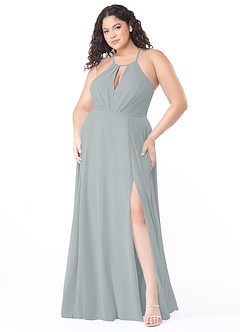 Azazie Evalleen Bridesmaid Dresses A-Line Pleated Chiffon Floor-Length Dress image8