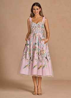 Aurelie Candy Pink Midi Dress image3