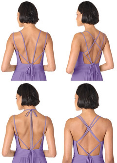 Azazie Farren Bridesmaid Dresses Tahiti A-Line Pleated Chiffon Convertible Dress image9