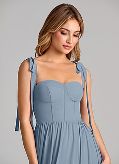 Azazie Anastacia 신부 들러리 드레스 A라인 스윗하트 네크라인 쉬폰 바닥 길이 드레스 image7