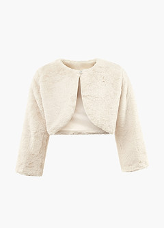 front Kukkaistyttöjen tekoturkis takki