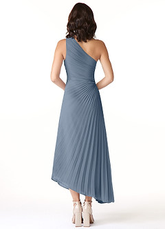 Azazie Kirra Brautjungfernkleider A-Linie One-Shoulder Chiffon Kleid Zwielichtviolett image2