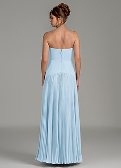 Azazie Yuliana Bridesmaid Dresses Sky Blue A-Line Strapless Chiffon Dress image2