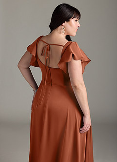 Azazie Bondi Brautjungfernkleider A-Linie Schleifen Stretch-Satin Kleid Zedernrose image12