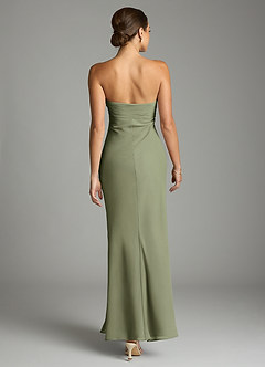 Azazie Saylor Bridesmaid Dresses Pistachio Mermaid Strapless Chiffon Dress image11