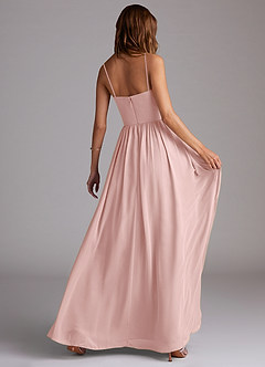 Azazie Calianna Bridesmaid Dresses Powder Pink A-Line Off the Shoulder Chiffon Convertible Dress image6