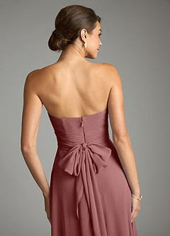 Azazie Tamira Suknie dla druhen Linia A Pofałdowany Szyfon Do ziemi Sukienka image5